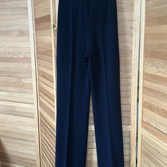 Sezane Navy Wide-Leg Pants - Picture 4 of 4